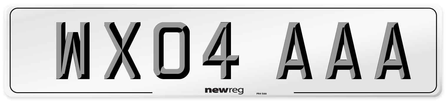 WX04 AAA Number Plate from New Reg